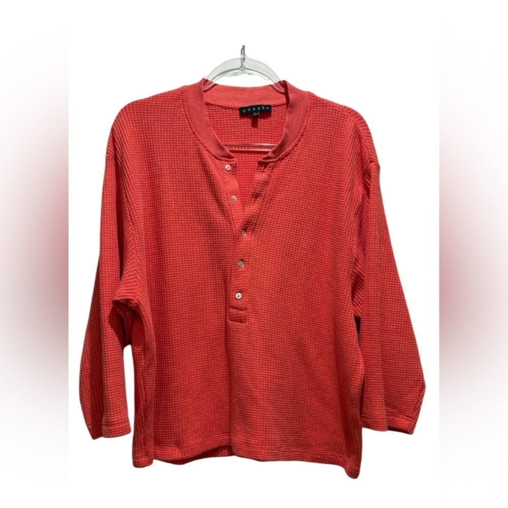 Chaser redish orange Button-Up Jersey Top